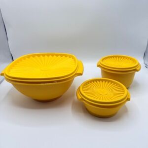 Tupperware Harvest Gold Yellow Servalier Bowl 836 1323 886